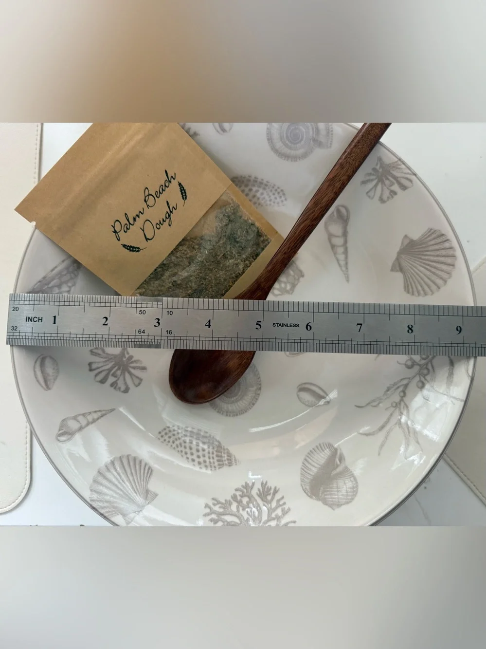 Certified International nautical seashell beach 9.25 inch spoon & herb packet